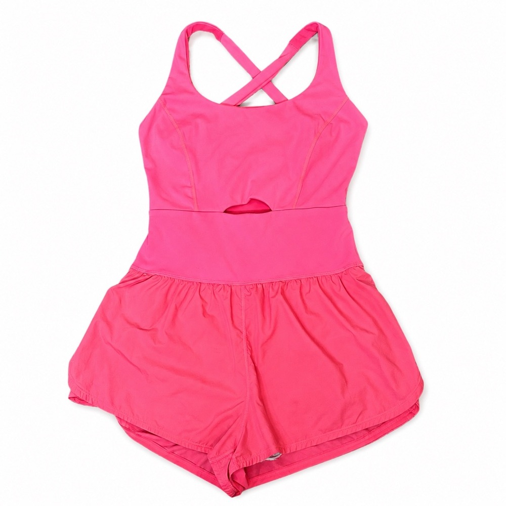 FP Movement Romper XS Hot Pink Righteous Runsie Tennis Athleisure Pilates Yoga